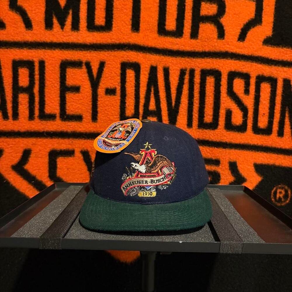 Vintage 1990s Numbered Anheuser-Busch Beer Hat